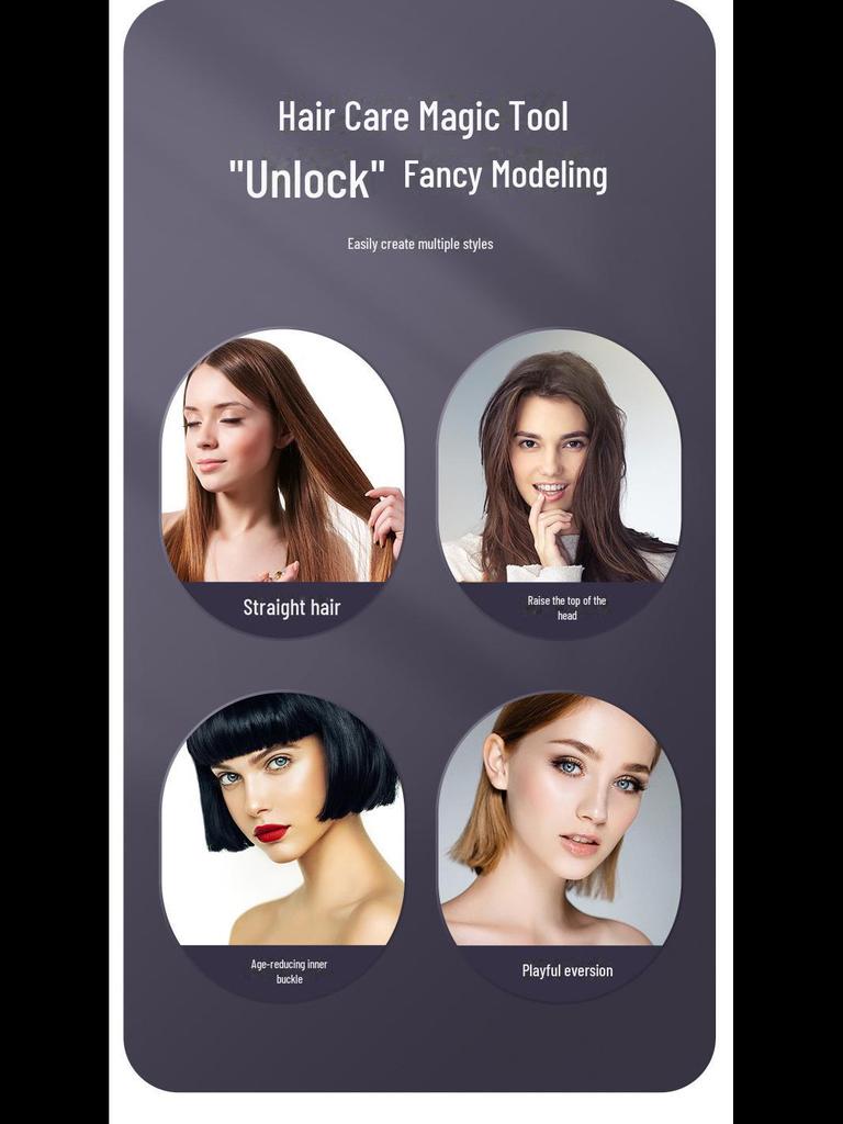 Portable Wireless Hair Straightening Comb - Anti-Scald, LCD Display, Long-Lasting Styling, Gentle On Hair, Ideal for Inner Buckle Bangs