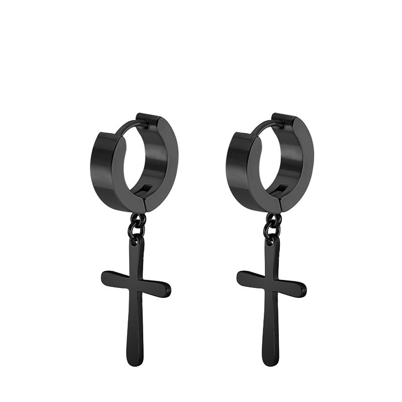 1 пара серег-гвоздиков в стиле панк из нержавеющей стали, черные серьги, комплект для мужчин и женщин, винтажные серьги-гвоздики в стиле хип-хоп, аксессуары для пирсинга ушей