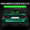 2 шт. Автомобильный светодиодный декоративный фонарь Devil Eye, задний предупреждающий фонарь, красный динамический атмосферный свет Demon Eyes, аксессуары для автомобильного украшения