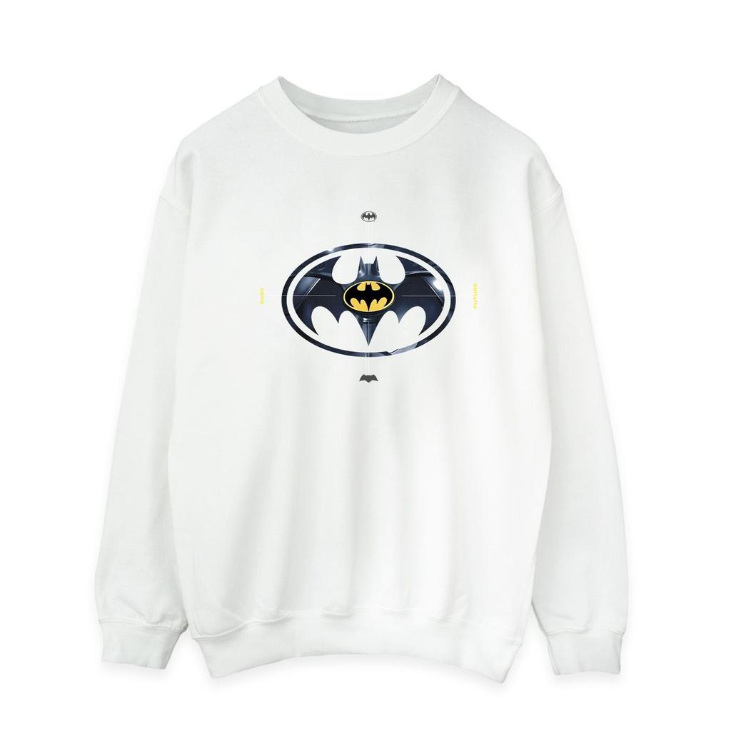 DC Comics Mens The Flash Batman Metal Logo Sweatshirt