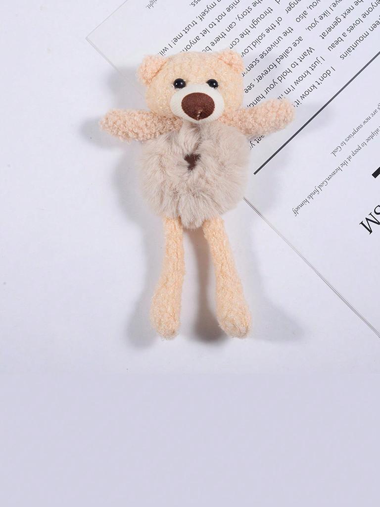 1 шт. Голова медведя для обнимания, Веревка, Милый медведь женского пола, Завязывать волосы медведю, Эластичная веревка, Плюшевый обруч для волос