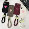 Cute 3d Love Heart Smile Hanging Rope Silicone Case On Honor X9B X8A X8b X7A X6A X5 Magic6PRO X8 Magic5 Magic4 3 Case Pro Shockproof Bumper Cover