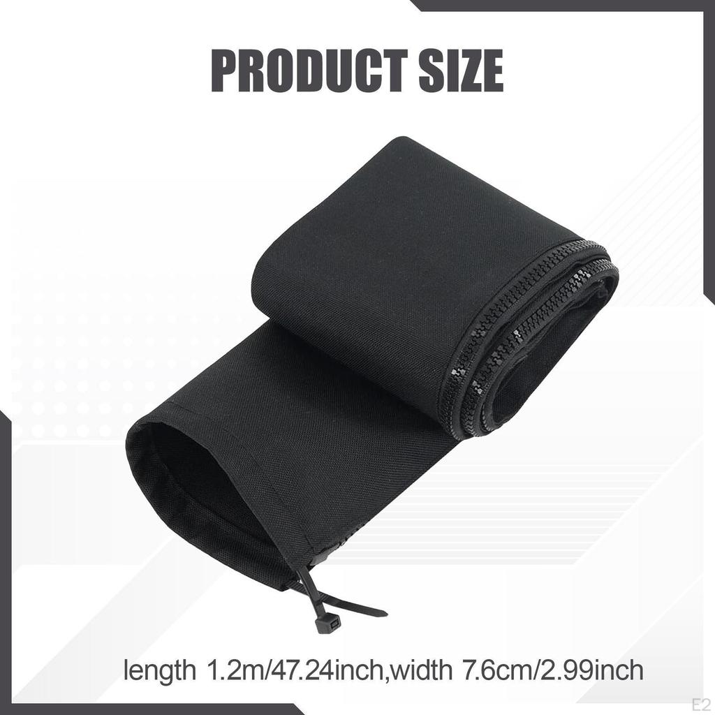 Boat Zippered Rigging Sleeve, Protect, Easy To Use, Trolling Motor Cable Organizer Sleeve