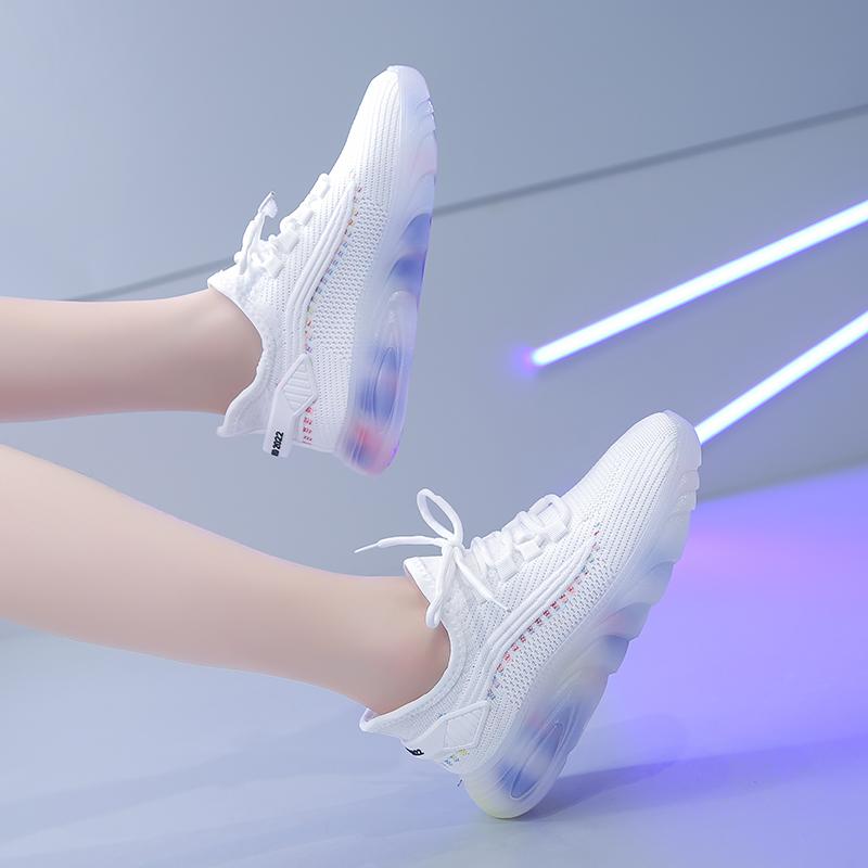 Модные женские модные легкие роскошные летающие тканые дышащие и удобные спортивные повседневные кроссовки для бега модная женская повседневная обувь