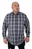 Men's Plus Size Plus Size Shirt Plus Size Men's Shirt Line Square Neftı