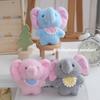 Cute Elephant Plush Doll With Premium Velvet Fabric For Bag And Home Decor