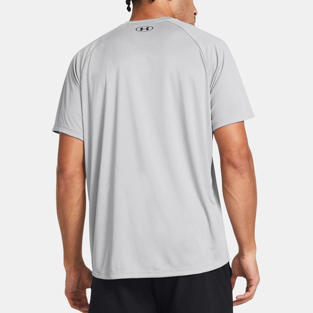 Under Armour Футболка с логотипом в стиле ретро, быстросохнущая, дышащая, с круглым вырезом, мужская, серебристая 1377142-012