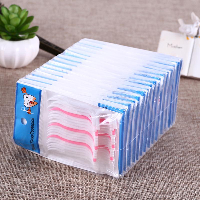 20/50/100PCS Disposable Interdental Brush Dental Floss Pick Dental Floss Toothpicks Teeth Stick Tooth Cleaning