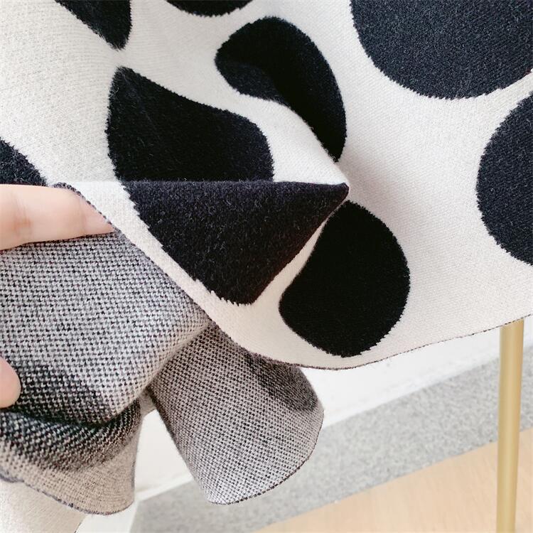 High Waisted Knitted Skirt for Women Autumn and Winter Elastic A-line Pleated Textile Skirt