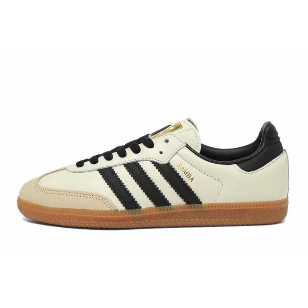 adidas Оригинальные кроссовки SAMBA OG Немецкая армия Женские Низкие Черный/Бежевый/Коричневый ID0478(Команда1189-)