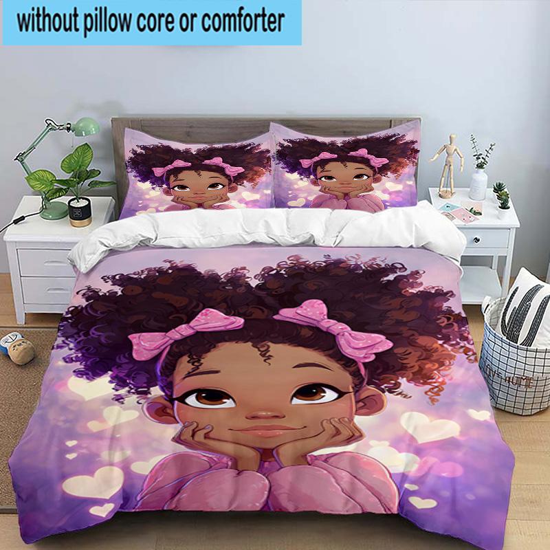 3PCS Black Princess Magic Celebration 3pcs Bedding,Including 3PCS Duvet Cover And 2pcs Pillowcases Perfect for Christmas,Ideal for Bedroom, Dormitory