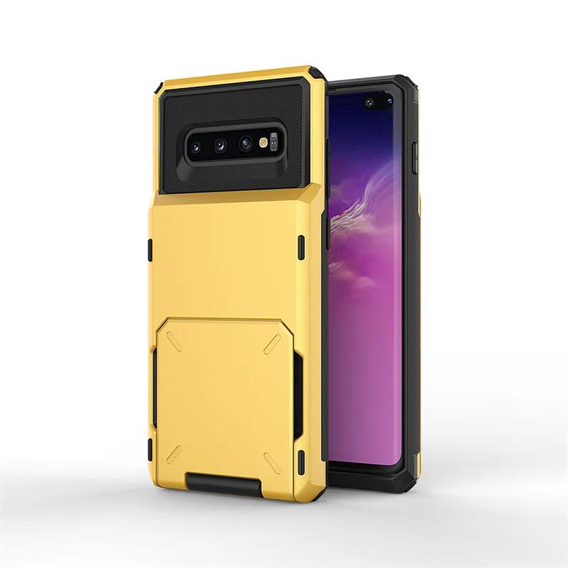 Для Samsung Galaxy S10Plus S10 Чехол Ударопрочный Бронированный Чехол для Телефона Для Galaxy S10 Plus S 10 + GalaxyS10 Слот для Карт Задняя Крышка-Флип