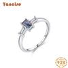 Tancise Classic 925 Sterling Silver  Zircon Ring Ladies Jewelry Wedding Promise Party Gift