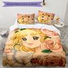 Candy Candy 3pcs Bedding Set Duvet Cover Closure Includes 1 Duvet Cover & 2 Pillowcases for All Seasons Bedroom Home Dorm Decor