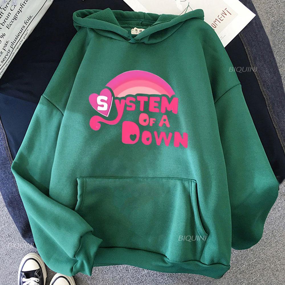 Худи System of A Down Уличная одежда Гранж Одежда Зимние Флисовые Толстовки Винтажные Свитшоты с Круглым Вырезом Пуловеры