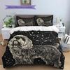 Shih Tzu Pattern Bedding Home Decoration Birthday Gift (1 * duvet cover + 2 * pillowcase, without core)