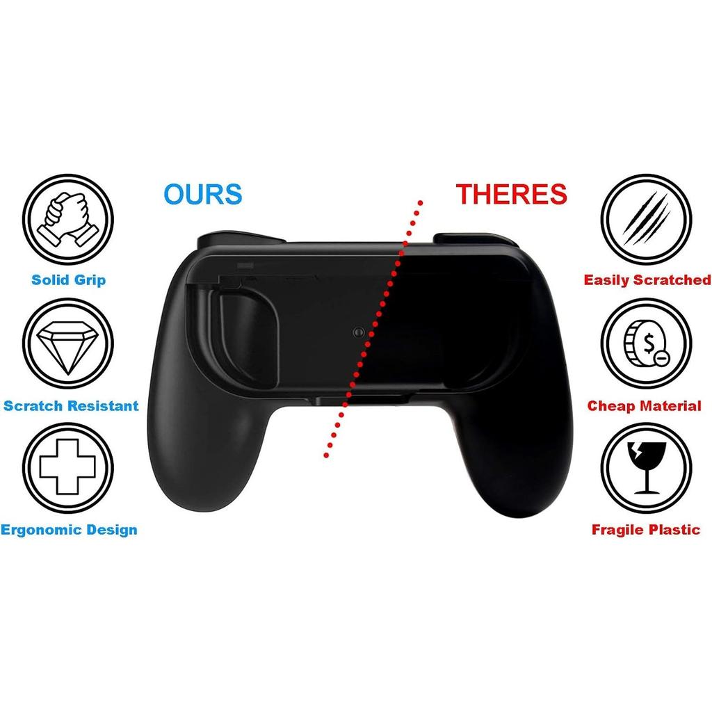 2 удобных захвата, совместимых с Nintendo Switch Joy Cons, ручки устойчивы к поту