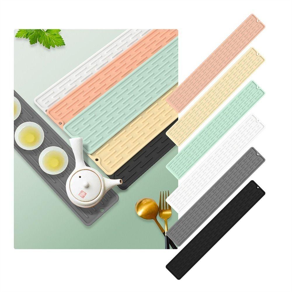 Pads Faucet Wraparound Silicone Faucet Mat Splash Catcher Faucet Absorbent Mat Silicone Drain Pad