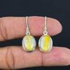 Yellow Opal Oval Shape Earring 925 Sterling Silver Handcrafted Earring LiteWeight HandMade Earring Gift for Best Girl Gift For Her ThanksGiving