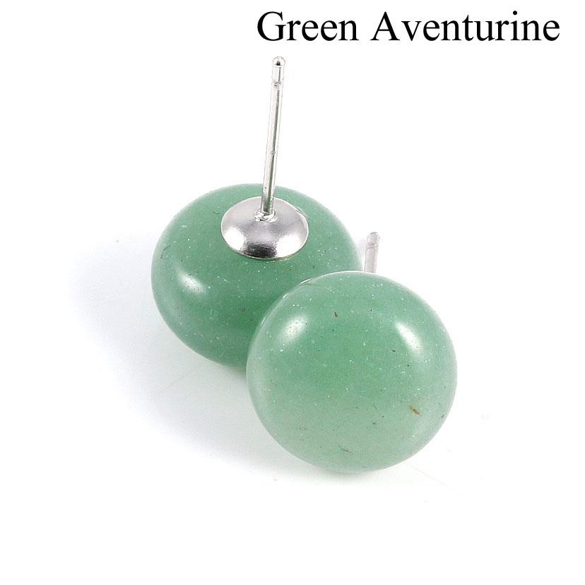 1 пара, серьги с кристаллами для исцеления Рейки, серьги-гвоздики в стиле бохо, плоские круглые серьги-гвоздики с натуральным камнем для женщин, ювелирные изделия для романтической любви, свадебные подарки