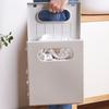 Складная корзина для белья с крючками, магнитная полая ручка, большая вместимость, современный многофункциональный держатель для хранения грязной одежды для ванной комнаты