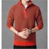 New Sweater Men's Turtleneck Zipper Plus Velvet Thickened Autumn and Winter Knitted Base Shirt for Young and Middle-aged People
