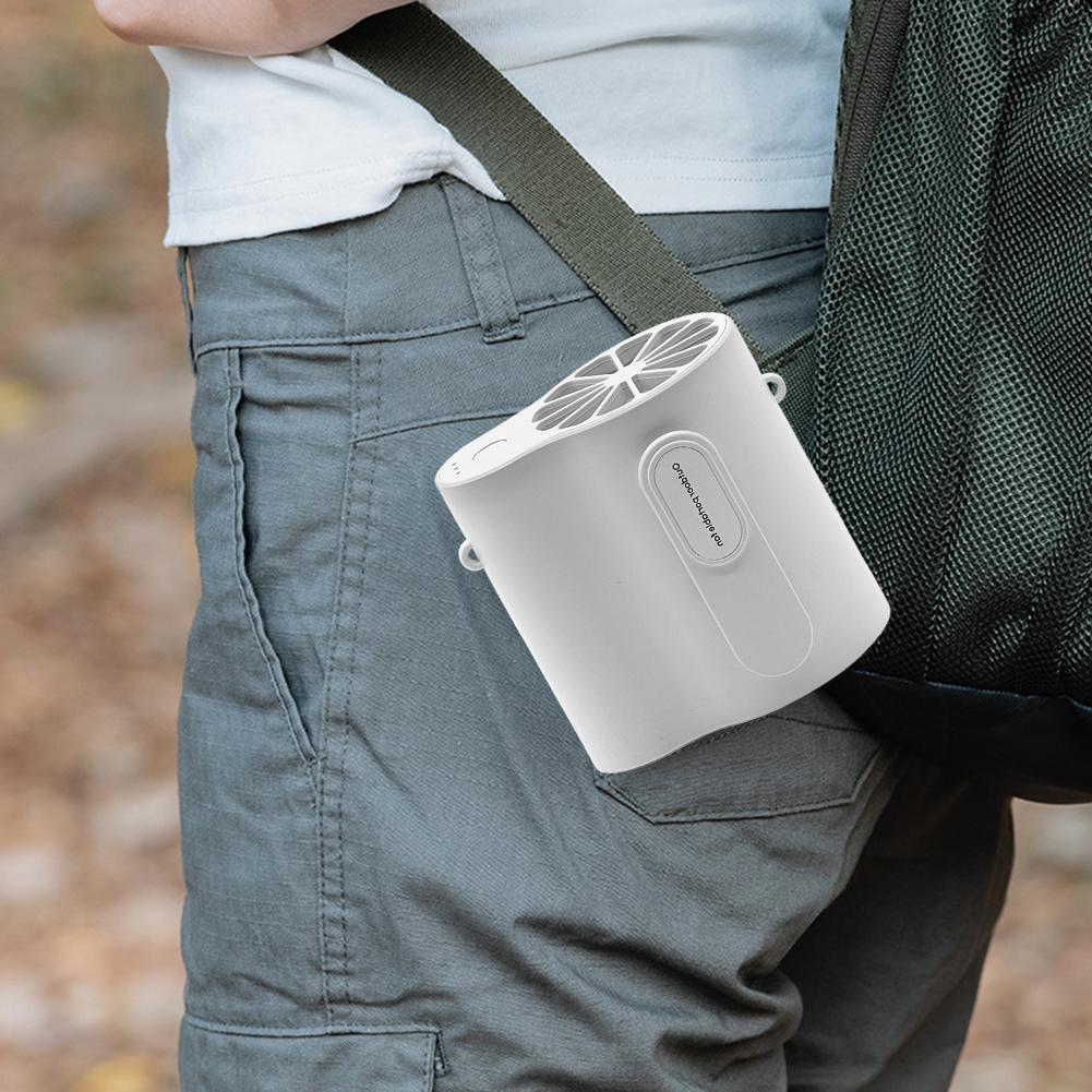 Портативный поясной вентилятор, подвесной охлаждающий вентилятор, многофункциональный USB-вентилятор с клипсой и ночником для рыбалки, кемпинга, пеших прогулок