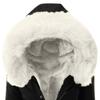 Durable Lady Coat Thermal Plush Lining Soft Hooded Long Sleeve Coat