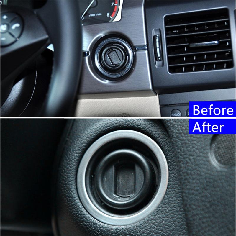 Car Styling Center Console Ignition Key Hole Circle Decoration Sticker Trim For Mercedes Benz C E CLS GLK Class W204 W212 X204