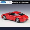 Welly 1/24 Porsche 911 Carrera S 991 Купе Спортивный Автомобиль из Сплава Модель Металлическая Литая Игрушечные Машинки Модель Автомобиля Симуляция Детский Подарок