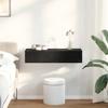VidaXL Wall Shelf with Drawers Black 80x33x17 Cm Engineered Wood 859978