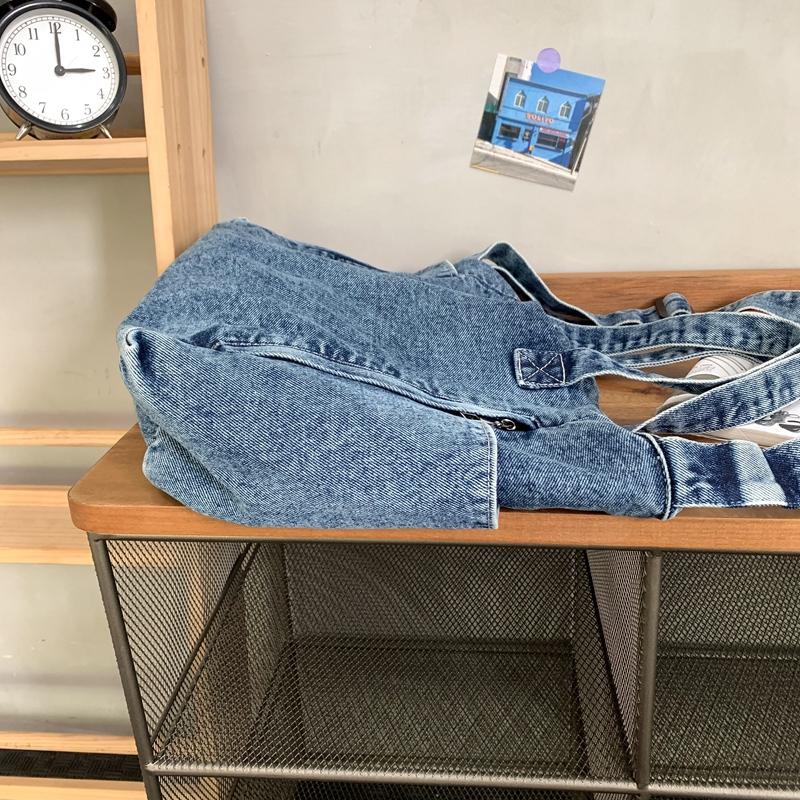 Джинсовая сумка, женская сумка через плечо, большая вместительная сумка через плечо для мужчин, сумка-мессенджер