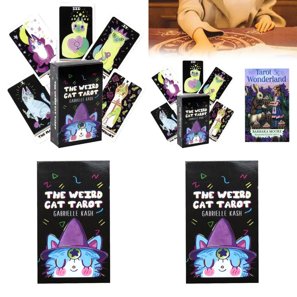 The Weird Cat Tarot In Wonderland With Printed Cards For Readers And Enthusiasts