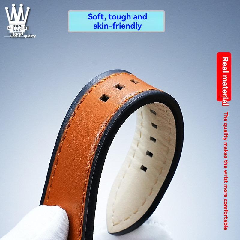 AE-1200 Retro Genuine Leather Watchband For Casio AE1200 AE-1300 W-218/A168 W-216H Vintage Strap 18mm convex mouth Men's Bracele