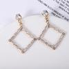 Супер ослепительные роскошные серьги Temperament, геометрические квадратные серьги, новые серьги