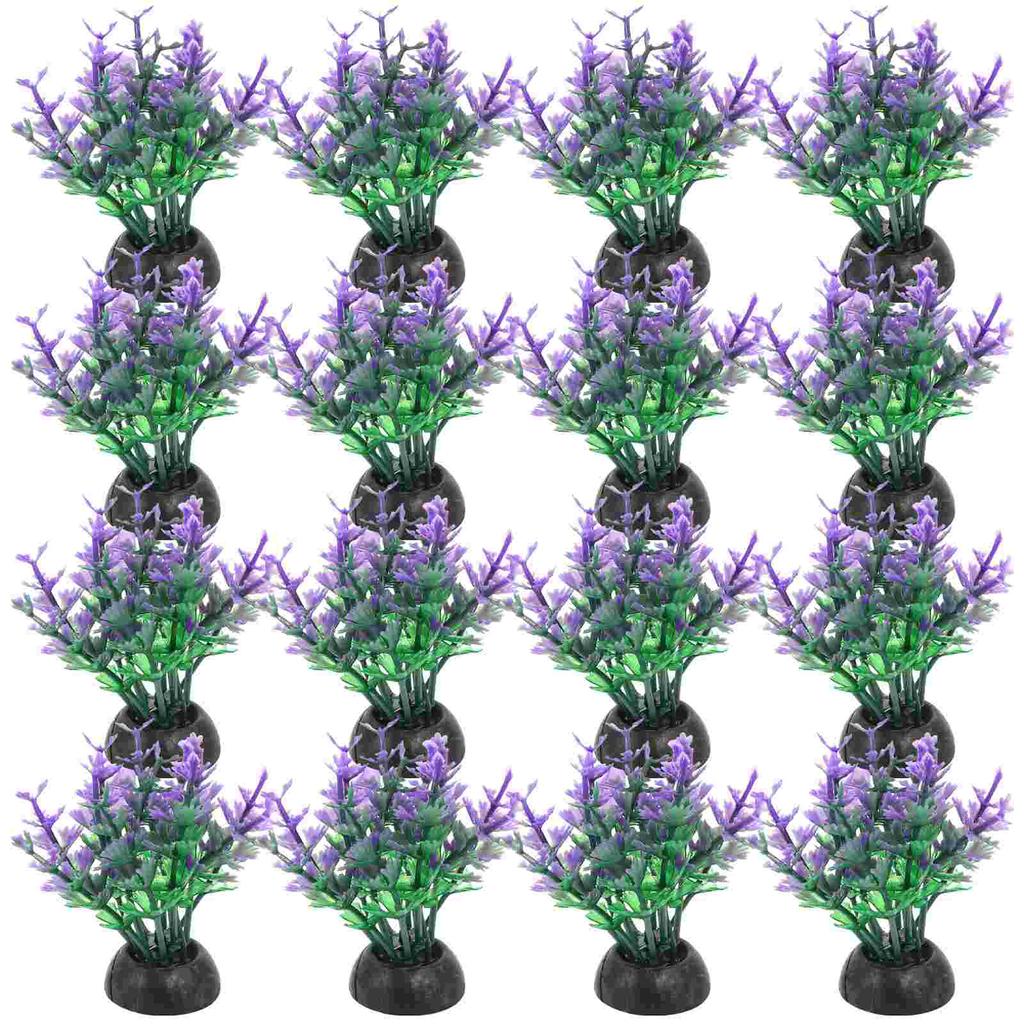 20 Pcs Aquarium Landscaping Plastic Plants for Betta Fish Toy Tank Decorations Accessories