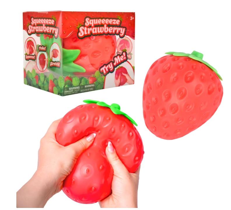 Ароматическая мягкая игрушка-клубника для снятия стресса, для тренировки рук и сенсорного расслабления, сжимаемая игрушка для дома и офиса