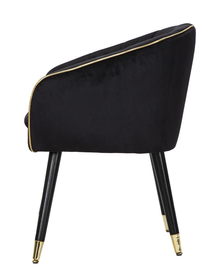 Armchair Paris Black Gold Cm 62X58X78