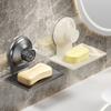 Wall Mounted Suction Cup Soap Box Household Creative No Punching Bathroom Toilet Shelf Drain Quick Dry Soap Dish