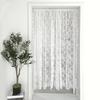 1Pc Door Curtains Vintage Lace Curtain Tulle Room Partition Screen Washable Polyester Home Decoration Clear Privacy