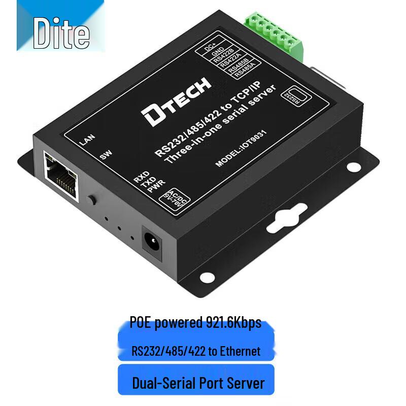 Промышленный последовательный сервер DTECH RS232/485/422 в Ethernet
