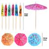 50Pcs Drink Fruit Cake Sticks Mini Umbrella Paper Cocktail Parasols Wedding Decoration Baby Birthday Party Supplies