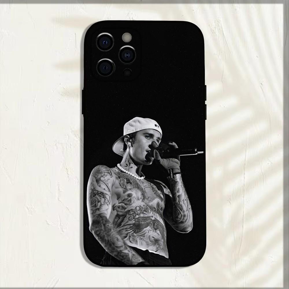 Чехол для телефона Justin Singer B-Bieber для iPhone 15,14,13,12,11,Pro,X,XS,Max,XR,Plus,Mini Мягкий черный чехол
