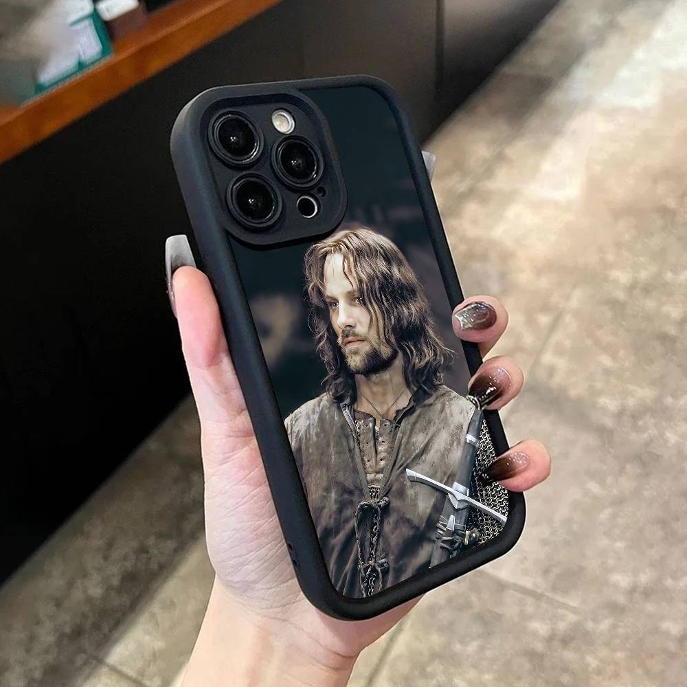 A-Aragorn II Phone Case For iPhone 17,16,15,14,13,12,11,Pro,Max,Plus,X,XS,SE4,E,Mini Black Thickened border Case