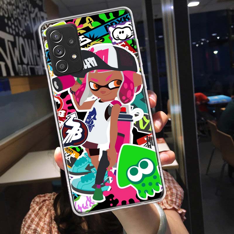 Игровой чехол для телефона S-Splatoons для Samsung A54 A57 A37 A17 A14 A15 A12 A24 A34 A55 A35 A25 A52S A07 A05S A04S A22 A32 A72 Galaxy Нет
