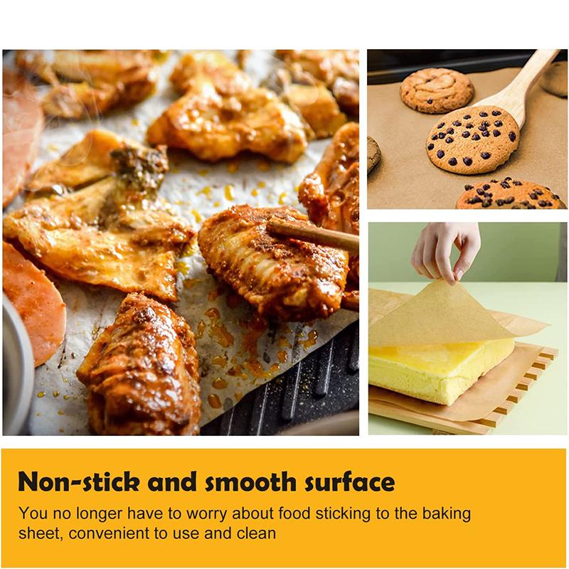 100 Pcs Parchment Paper Baking Sheets Non-Stick Precut Baking Parchment Baking Paper Will Not Curl Burn Wax Paper JT70