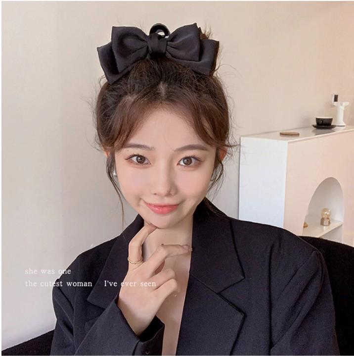 Высококачественная заколка для волос в стиле бант из жатого хлопка для женщин