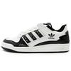 adidas Оригинальные FORUM Кожаные Устойчивые к истиранию Низкие Кеды для Скейтборда Унисекс Черный Белый IH7830(Команда1181-S2)