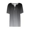 Women's T Shirt Tee Printed Button Short Sleeve Tunic Daily Weekend Fashion Basic V- Neck Regular Top