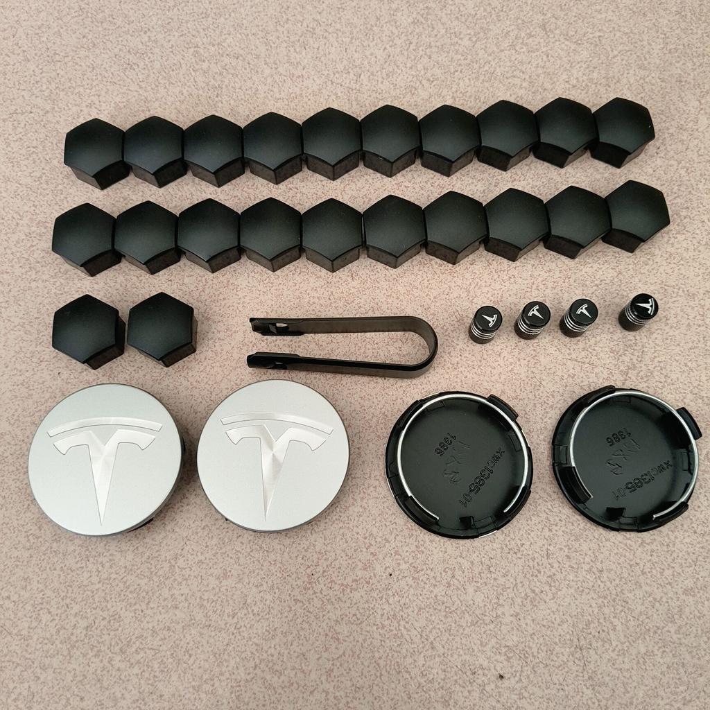 4PCS 25PCS 29PCS 56/57MM For Tesla Model3 /ModelY/2025 Model Y Juniper Sport Emblem Wheel Center Hub Cap Car Rims Cover Hubcaps